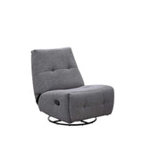 RENZO FABRIC ARMLESS RECLINER W/SWIVEL - DARK GREY