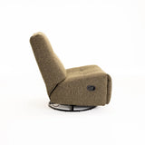RENZO FABRIC ARMLESS RECLINER W/SWIVEL - GREEN