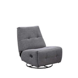 RENZO FABRIC ARMLESS RECLINER W/SWIVEL - DARK GREY