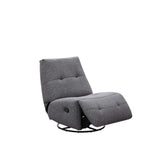 RENZO FABRIC ARMLESS RECLINER W/SWIVEL - DARK GREY