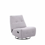 RENZO FABRIC ARMLESS RECLINER W/SWIVEL - LIGHT GREY