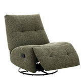 RENZO FABRIC ARMLESS RECLINER W/SWIVEL - GREEN