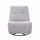 RENZO FABRIC ARMLESS RECLINER W/SWIVEL - LIGHT GREY