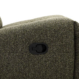 RENZO FABRIC ARMLESS RECLINER W/SWIVEL - GREEN