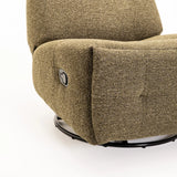 RENZO FABRIC ARMLESS RECLINER W/SWIVEL - GREEN
