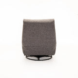 RENZO FABRIC ARMLESS RECLINER W/SWIVEL - DARK GREY