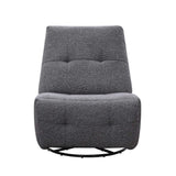 RENZO FABRIC ARMLESS RECLINER W/SWIVEL - DARK GREY