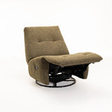 RENZO FABRIC ARMLESS RECLINER W/SWIVEL - GREEN