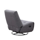 RENZO FABRIC ARMLESS RECLINER W/SWIVEL - DARK GREY