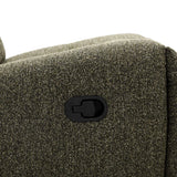 RENZO FABRIC ARMLESS RECLINER W/SWIVEL - GREEN