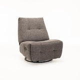 RENZO FABRIC ARMLESS RECLINER W/SWIVEL - DARK GREY
