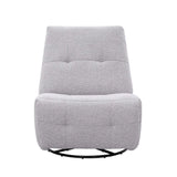 RENZO FABRIC ARMLESS RECLINER W/SWIVEL - LIGHT GREY
