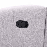 RENZO FABRIC ARMLESS RECLINER W/SWIVEL - LIGHT GREY