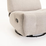 RENZO FABRIC ARMLESS RECLINER W/SWIVEL - LIGHT GREY