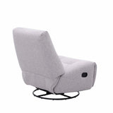 RENZO FABRIC ARMLESS RECLINER W/SWIVEL - LIGHT GREY