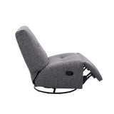 RENZO FABRIC ARMLESS RECLINER W/SWIVEL - DARK GREY