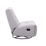 RENZO FABRIC ARMLESS RECLINER W/SWIVEL - LIGHT GREY