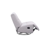 RENZO FABRIC ARMLESS RECLINER W/SWIVEL - LIGHT GREY