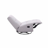 RENZO FABRIC ARMLESS RECLINER W/SWIVEL - LIGHT GREY