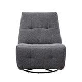 RENZO FABRIC ARMLESS RECLINER W/SWIVEL - DARK GREY