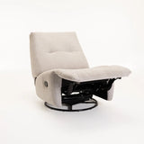 RENZO FABRIC ARMLESS RECLINER W/SWIVEL - LIGHT GREY