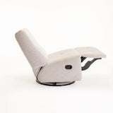 RENZO FABRIC ARMLESS RECLINER W/SWIVEL - LIGHT GREY