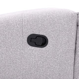 RENZO FABRIC ARMLESS RECLINER W/SWIVEL - LIGHT GREY