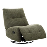 RENZO FABRIC ARMLESS RECLINER W/SWIVEL - GREEN