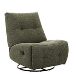 RENZO FABRIC ARMLESS RECLINER W/SWIVEL - GREEN