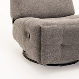 RENZO FABRIC ARMLESS RECLINER W/SWIVEL - DARK GREY