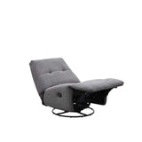 RENZO FABRIC ARMLESS RECLINER W/SWIVEL - DARK GREY