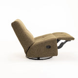 RENZO FABRIC ARMLESS RECLINER W/SWIVEL - GREEN