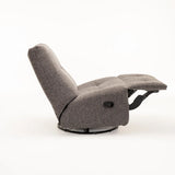 RENZO FABRIC ARMLESS RECLINER W/SWIVEL - DARK GREY