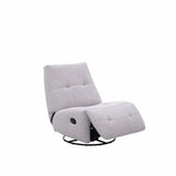 RENZO FABRIC ARMLESS RECLINER W/SWIVEL - LIGHT GREY