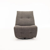 RENZO FABRIC ARMLESS RECLINER W/SWIVEL - DARK GREY