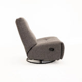 RENZO FABRIC ARMLESS RECLINER W/SWIVEL - DARK GREY