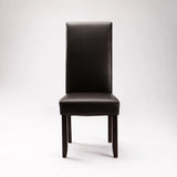 REX LEATHER TOUCH DINING CHAIR - LITCHI BROWN