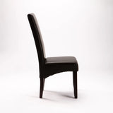 REX LEATHER TOUCH DINING CHAIR - LITCHI BROWN