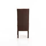 REX LEATHER TOUCH DINING CHAIR - WALNUT