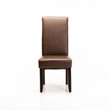 REX LEATHER TOUCH DINING CHAIR - WALNUT