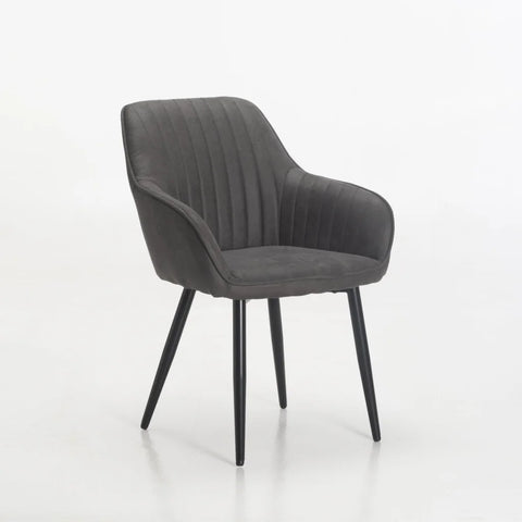 ROCCO FABRIC DINING CHAIR - GREY