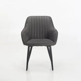 ROCCO FABRIC DINING CHAIR - GREY