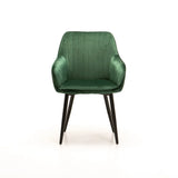 ROCCO VELVET DINING CHAIR - FOREST GREEN