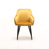 ROCCO VELVET DINING CHAIR - MUSTARD