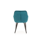 ROCCO VELVET DINING CHAIR - TEAL