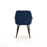 ROCCO VELVET DINING CHAIR - NAVY