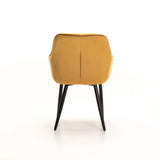 ROCCO VELVET DINING CHAIR - MUSTARD