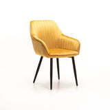 ROCCO VELVET DINING CHAIR - MUSTARD