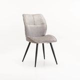 ROSA FABRIC DINING CHAIR - LIGHT GREY