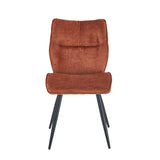 ROSA FABRIC DINING CHAIR - RUST